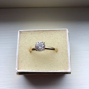 Lindenwold CZ Diamond Solitaire Ring